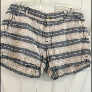 Saint Tropez West, Striped linen/cotton shorts. Size US 6